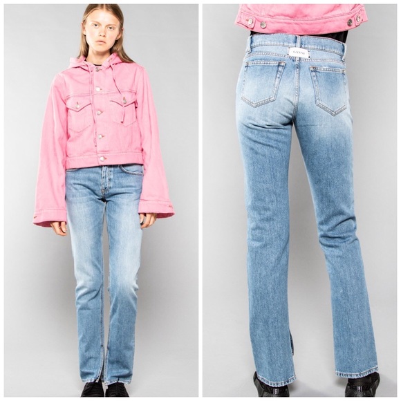 ganni slit jeans